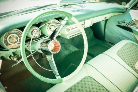 retro styled vehicle dashboard